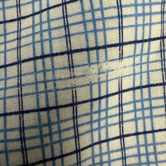 Knightsbridge Mens X-Large Plaid Button Front Pajama Set Blue White - Picture 9 of 14